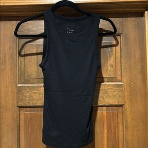 Ribbed Black Tank Top